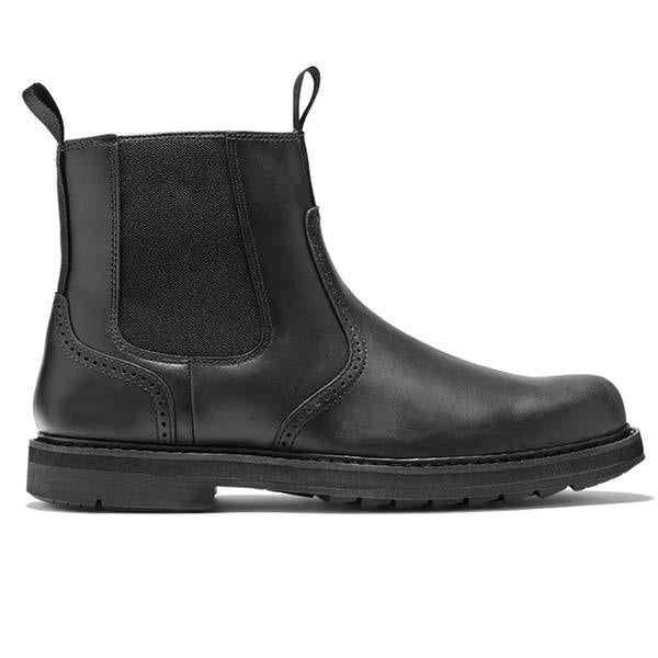 Heren Robuuste Chelsea Boots met Profielzool en Instapmodel