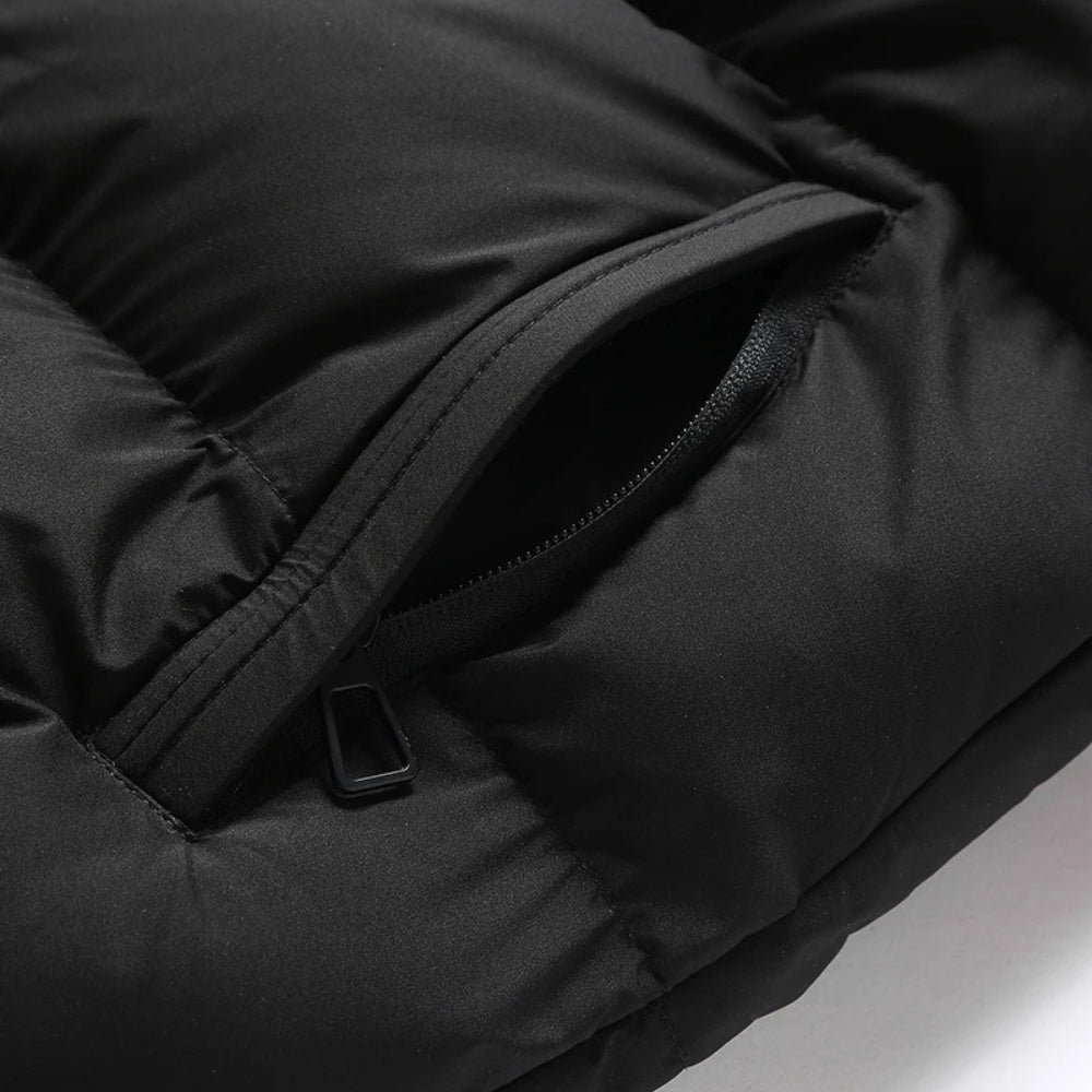 Heren Warme Gewatteerde Bodywarmer met Capuchon en Ritssluiting