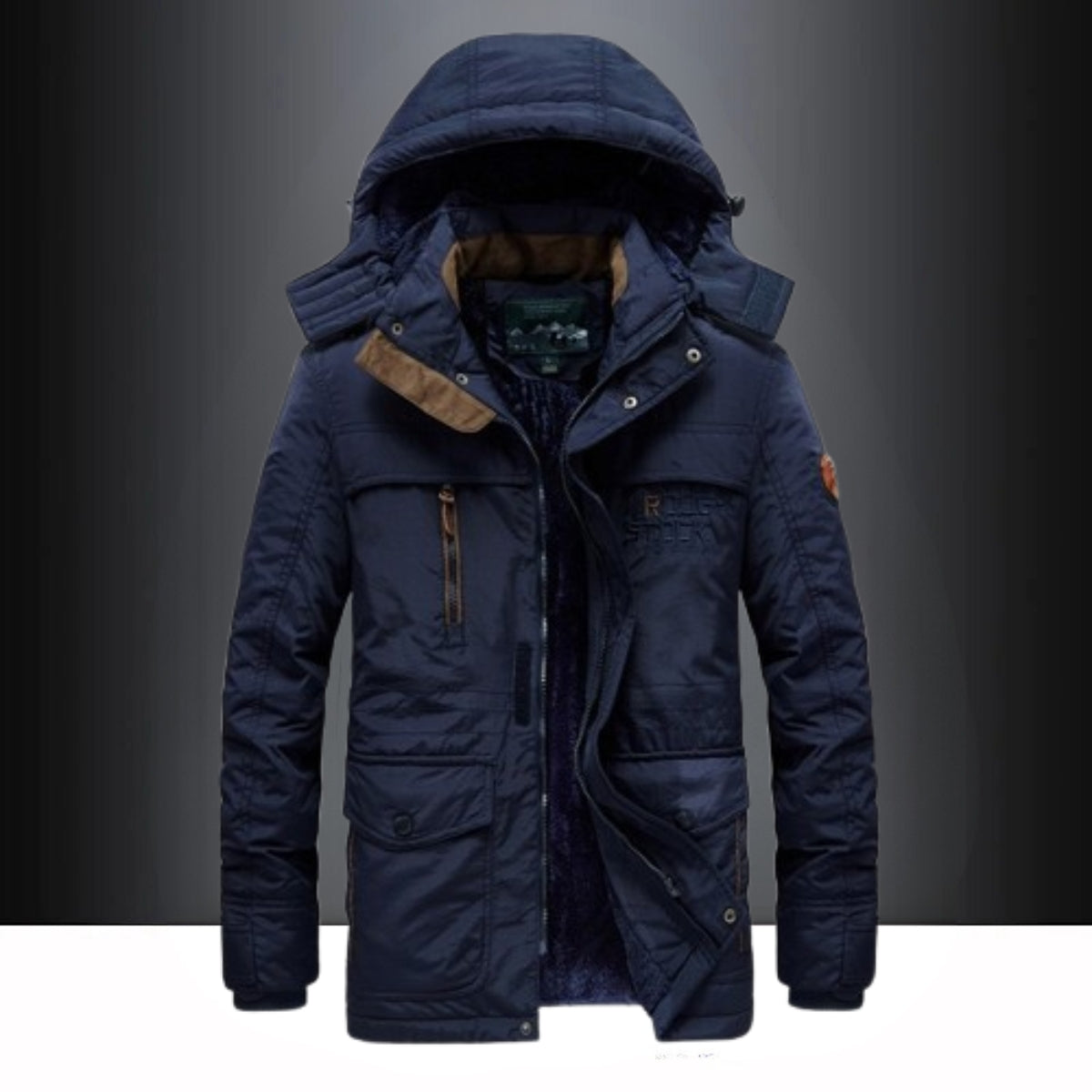 Heren Warme Winterparka met Afneembare Capuchon en Ruime Zakken