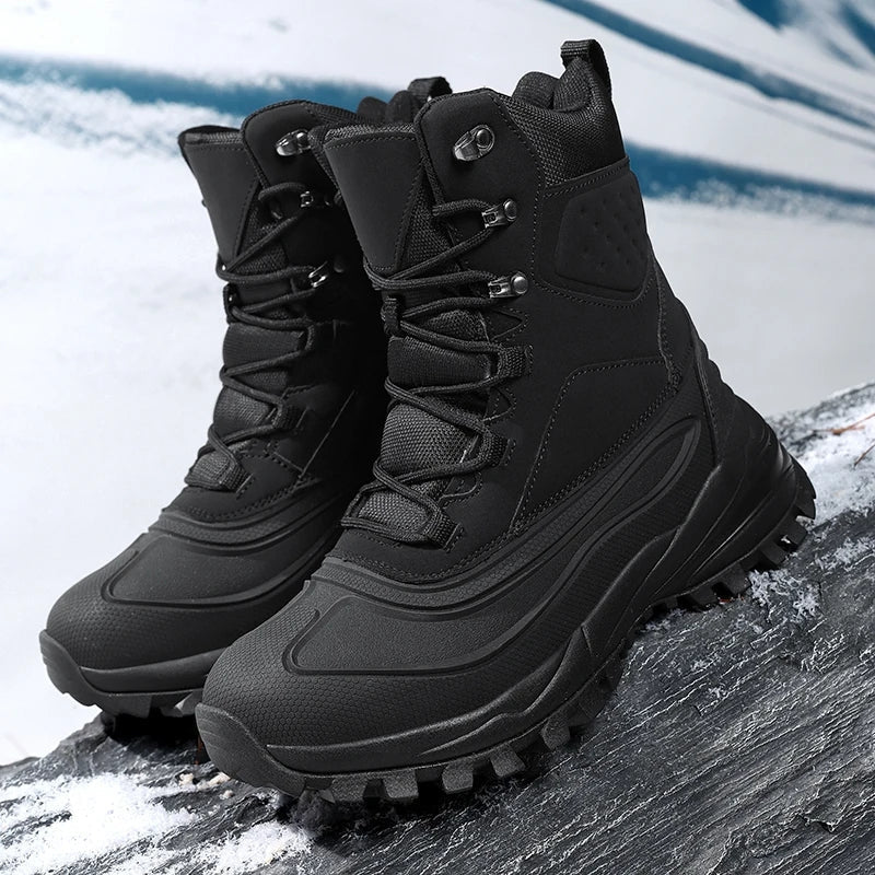 Heren Waterdichte Snowboots met Hoge Schacht en Veters