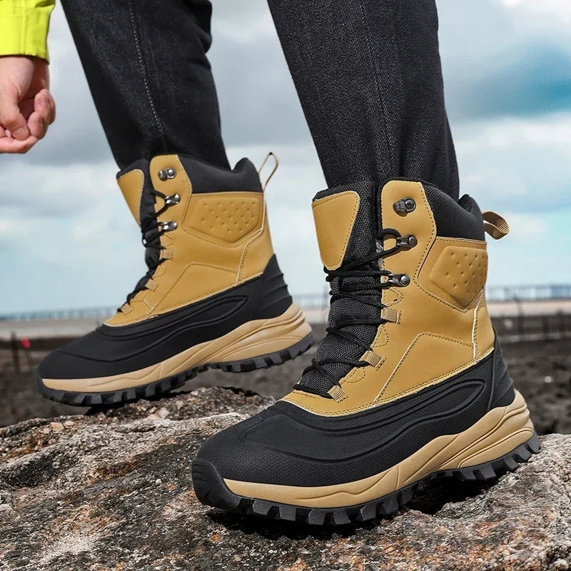 Heren Waterdichte Snowboots met Hoge Schacht en Veters