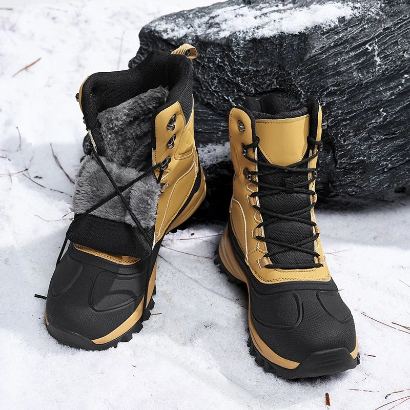 Heren Waterdichte Snowboots met Hoge Schacht en Veters