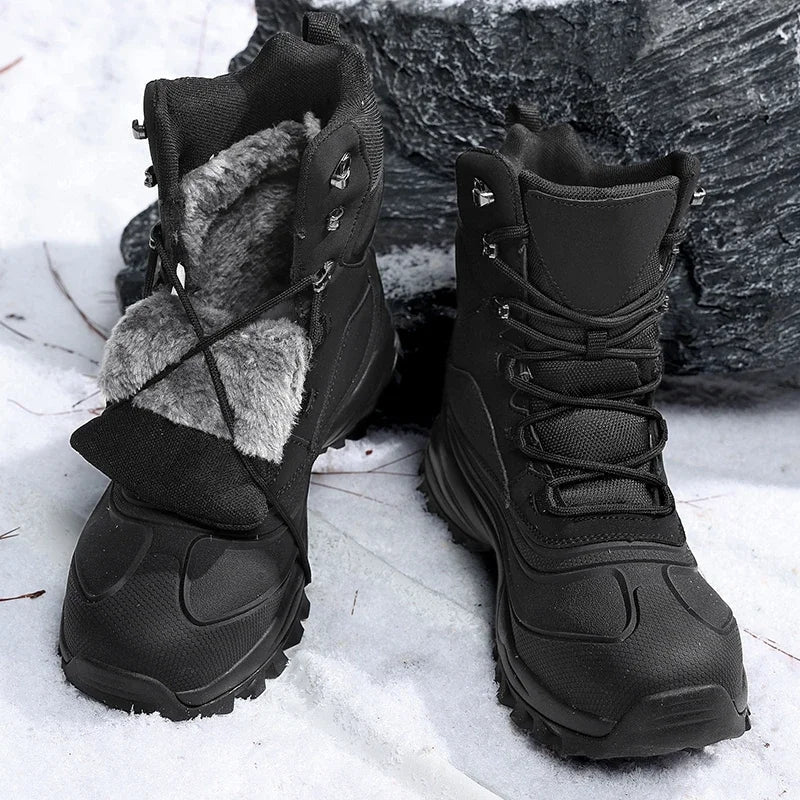 Heren Waterdichte Snowboots met Hoge Schacht en Veters