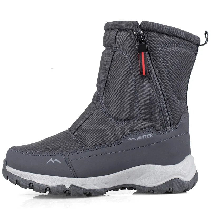 Heren Waterdichte Snowboots met Zijrits en Warme Voering