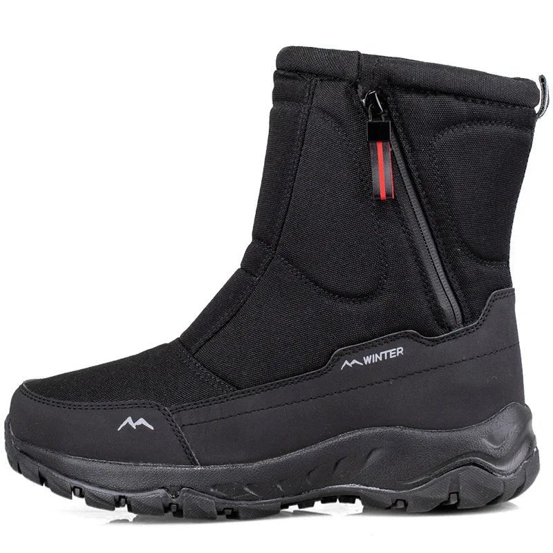 Heren Waterdichte Snowboots met Zijrits en Warme Voering