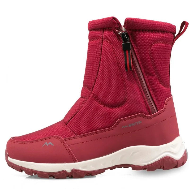 Heren Waterdichte Snowboots met Zijrits en Warme Voering
