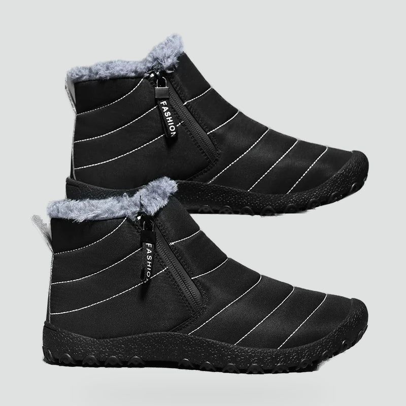 Heren Waterdichte Snowboots met Zijrits en Antislipzool