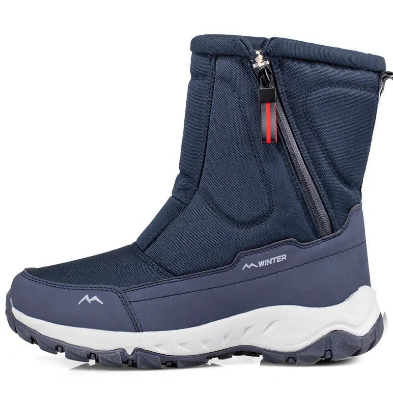 Heren Waterdichte Snowboots met Zijrits en Warme Voering
