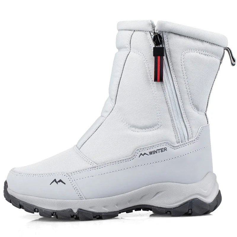 Heren Waterdichte Snowboots met Zijrits en Warme Voering