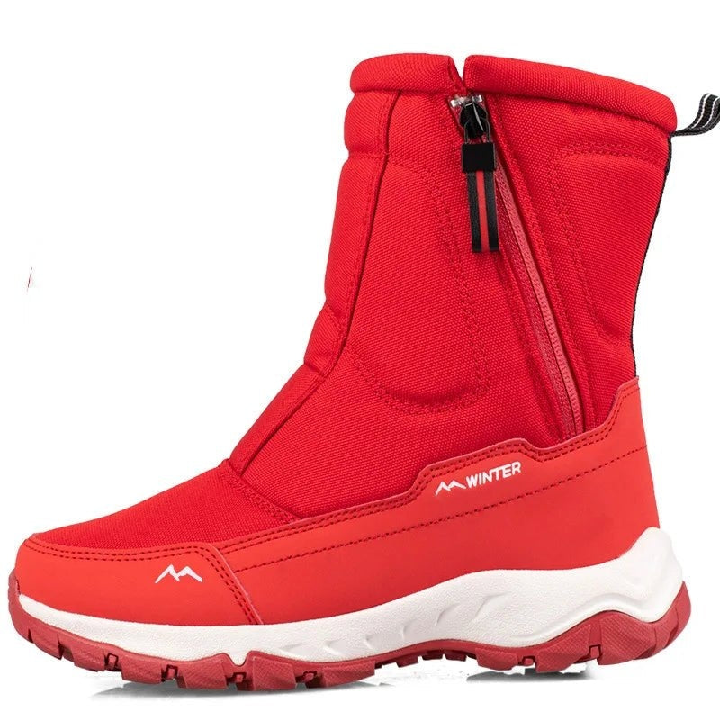 Heren Waterdichte Snowboots met Zijrits en Warme Voering