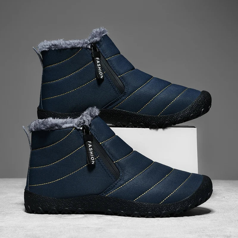 Heren Waterdichte Snowboots met Zijrits en Antislipzool