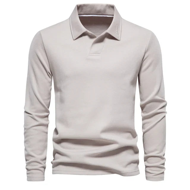 Polo de algodão para homem, casual, golfe