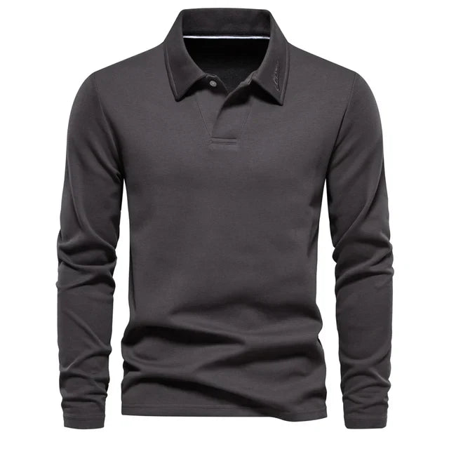 Polo de algodão para homem, casual, golfe