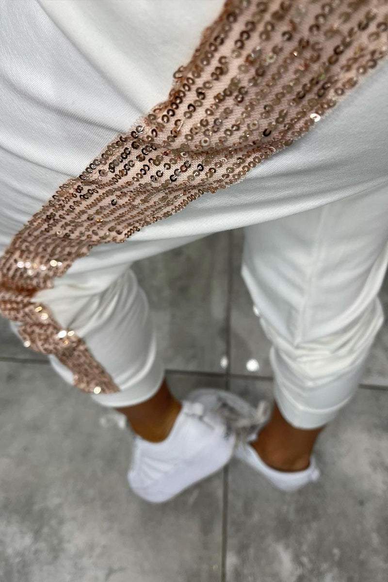 Conjunto de hoodie e calças de jogging para senhora com ajuste confortável