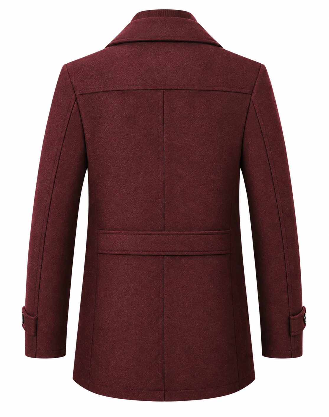 Warm Men's Winter Coat with Textured Collar for Cold Days