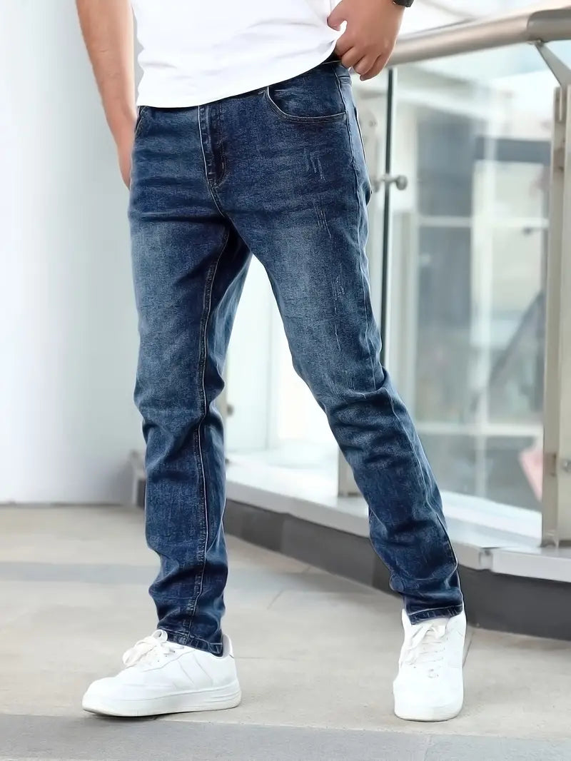 Ανδρικό τζιν παντελόνι slim fit stretch denim