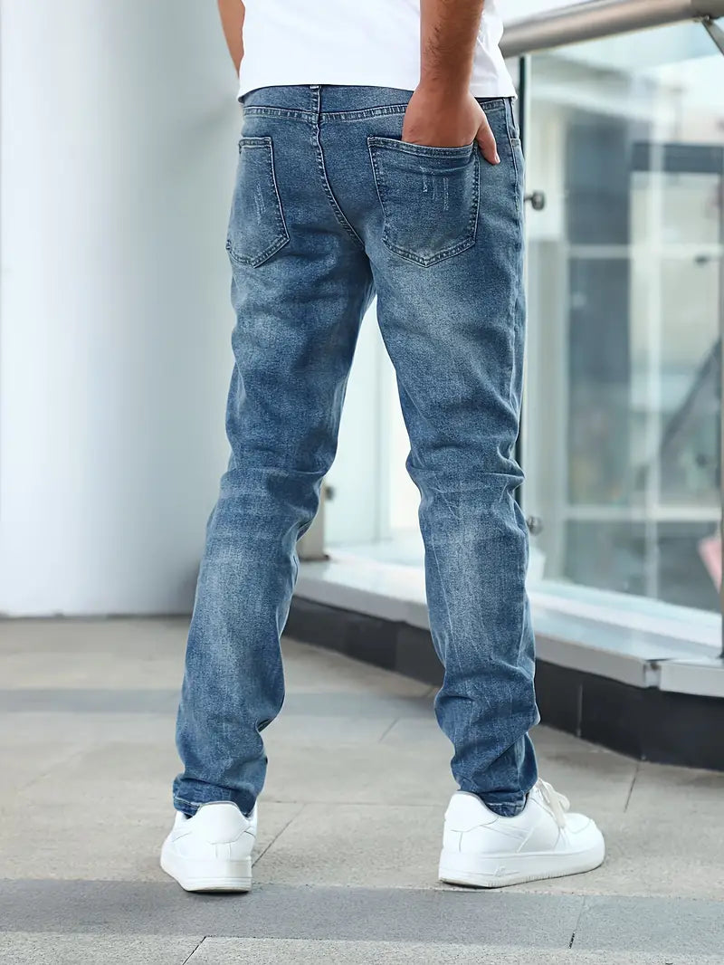 Ανδρικό τζιν παντελόνι slim fit stretch denim