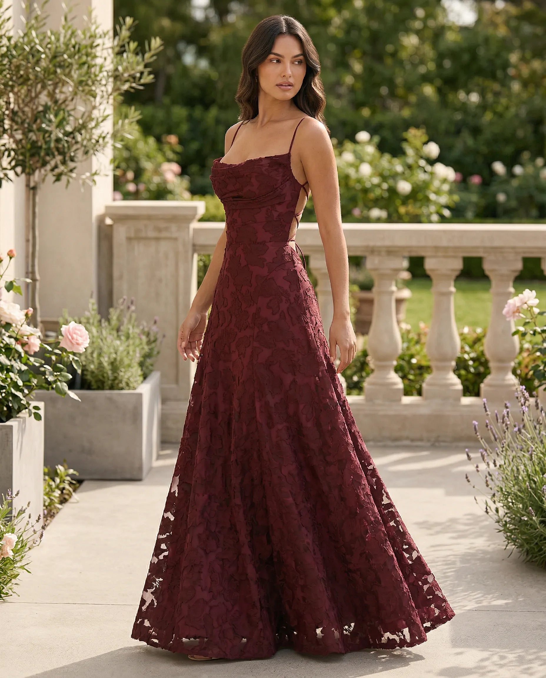 Kjole Dame Blomster Casual Elegant Look