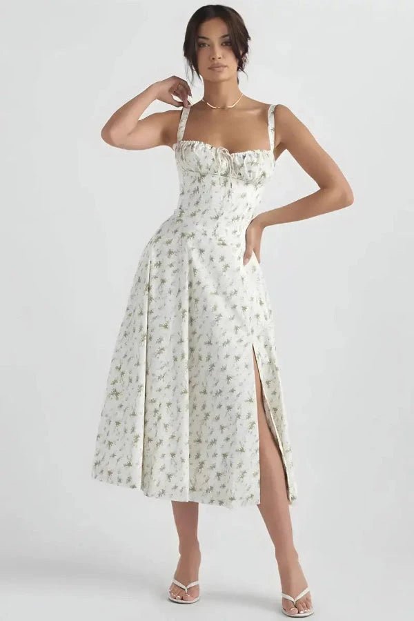 Robe Femme Corset Manches Longues Été Fête Plage Décontractée