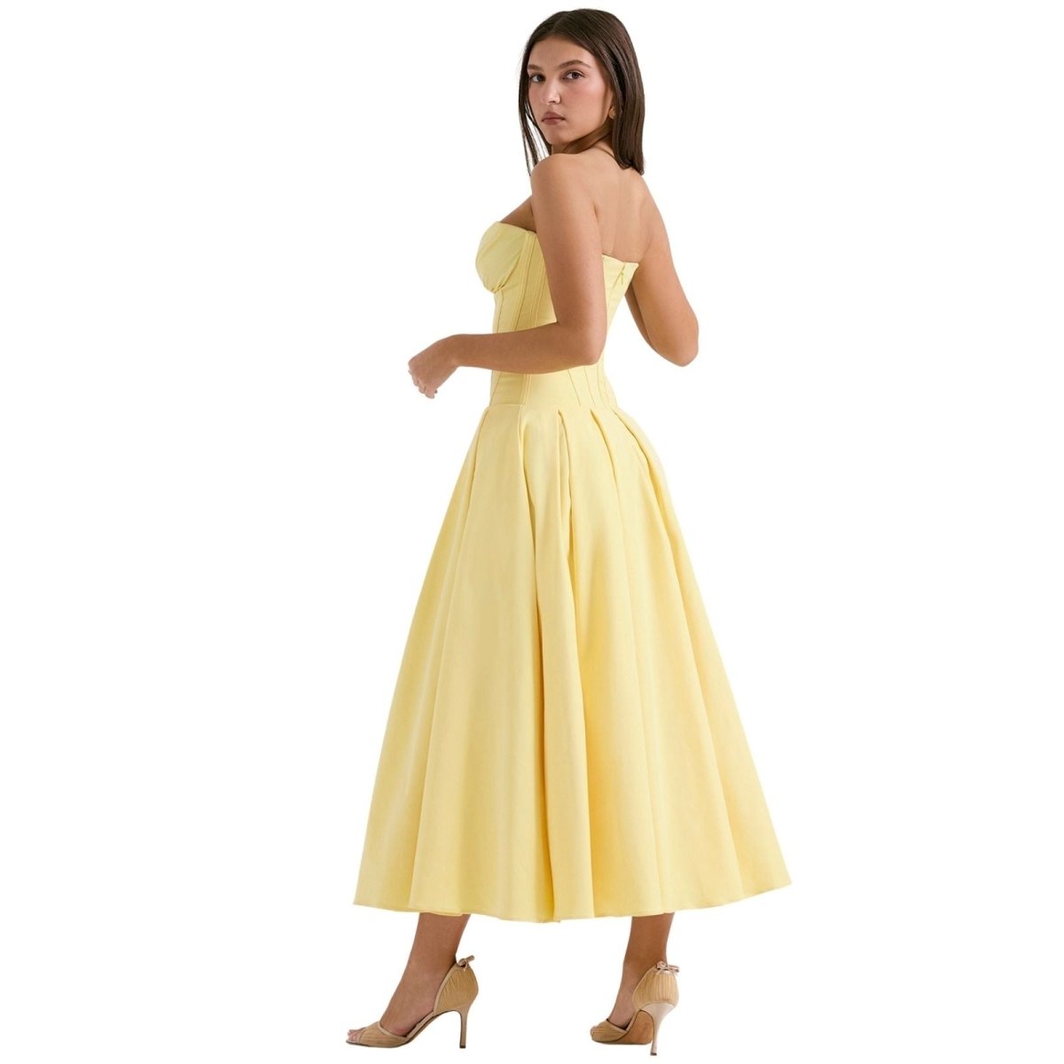 Vestido Mujer Ocasión Falda Voluminosa Formal
