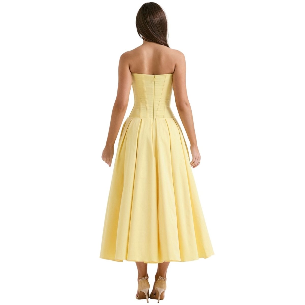 Vestido Mujer Ocasión Falda Voluminosa Formal