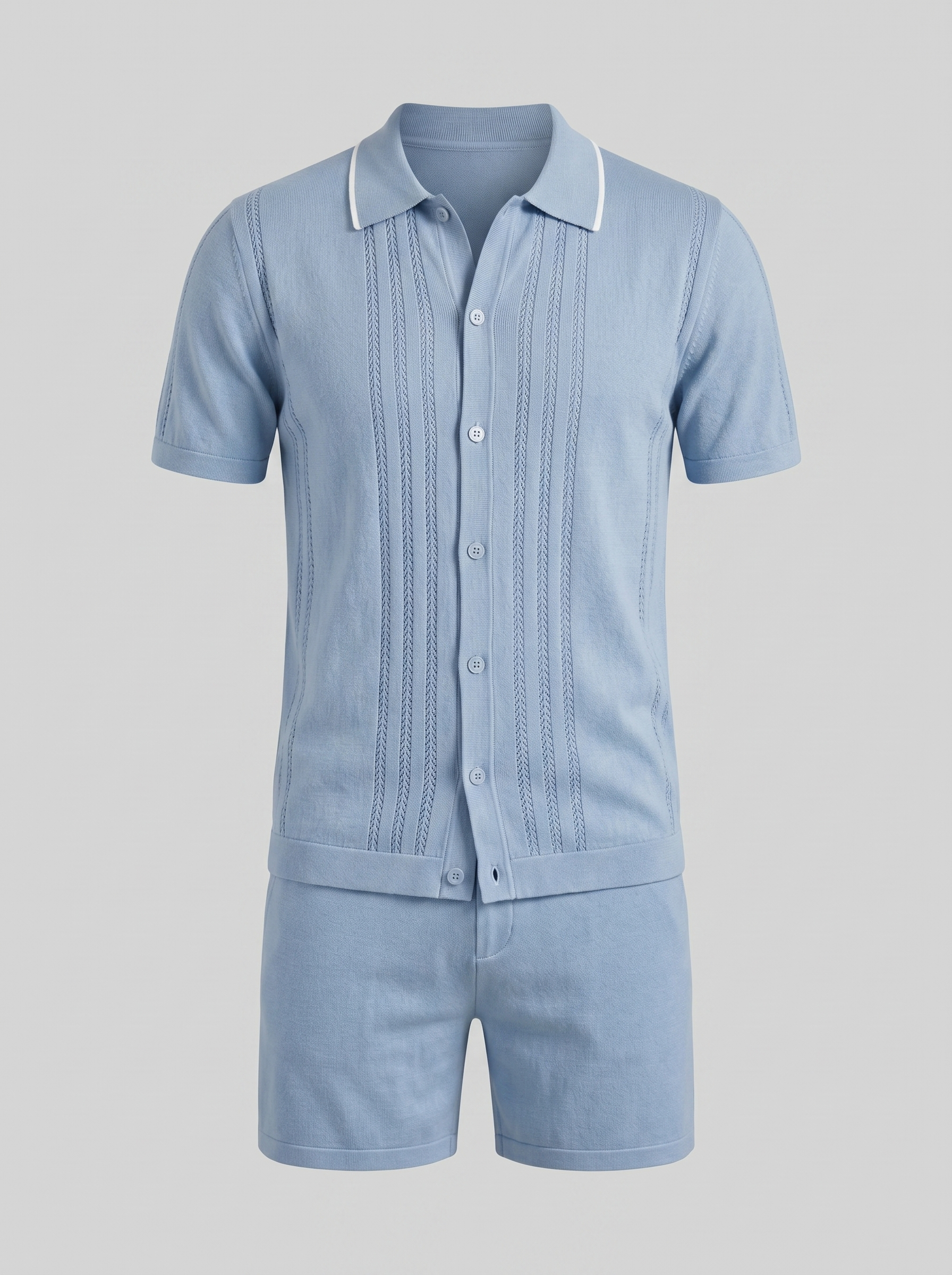 Conjunto Malha Dois Peças Homem Cintura Elástica Casual