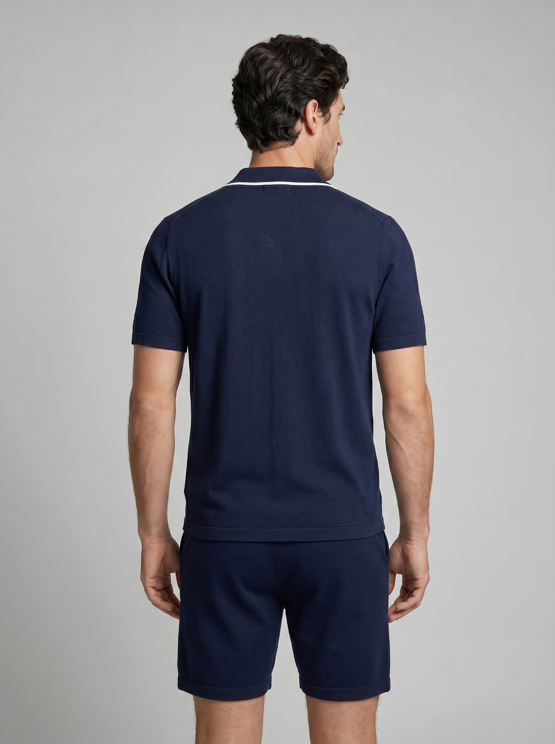 Conjunto Malha Dois Peças Homem Cintura Elástica Casual