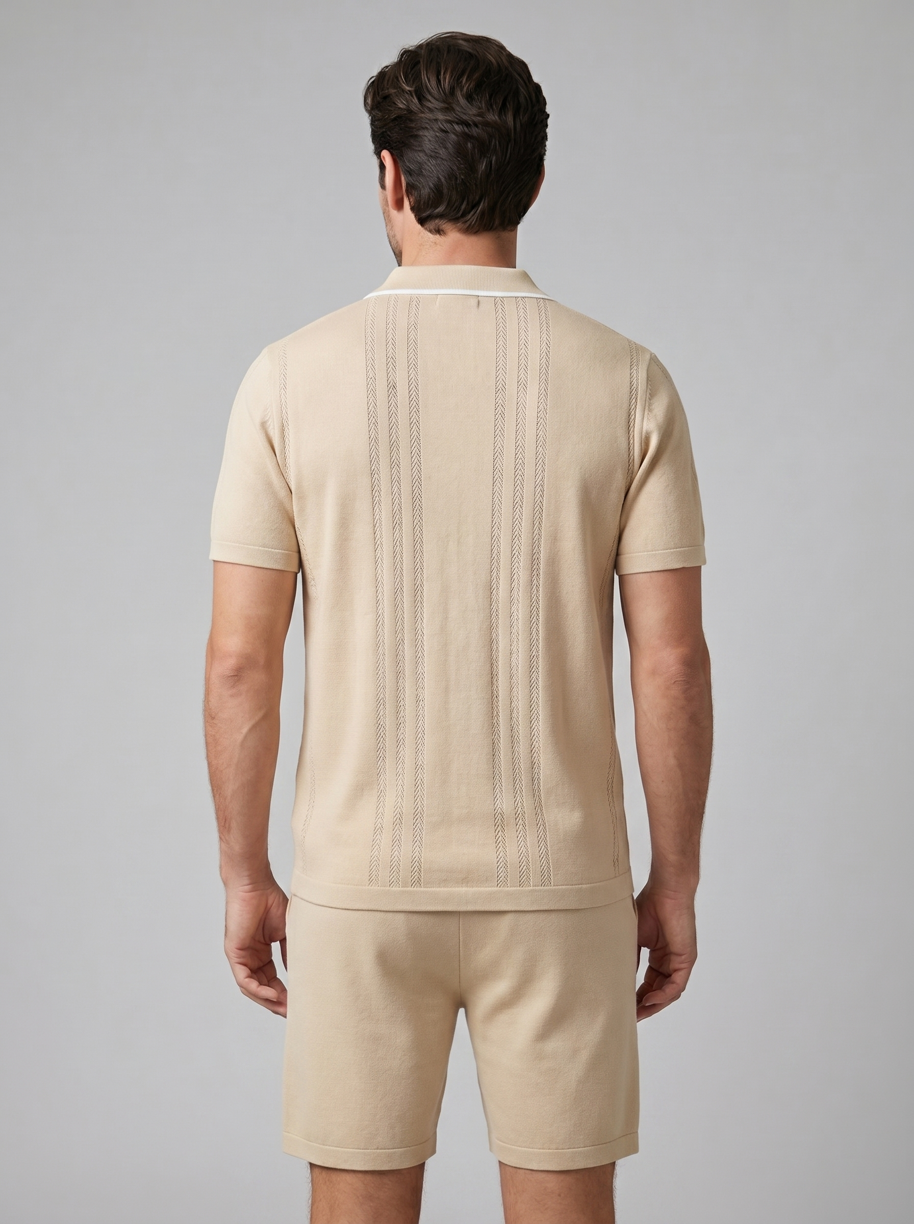 Conjunto Malha Dois Peças Homem Cintura Elástica Casual