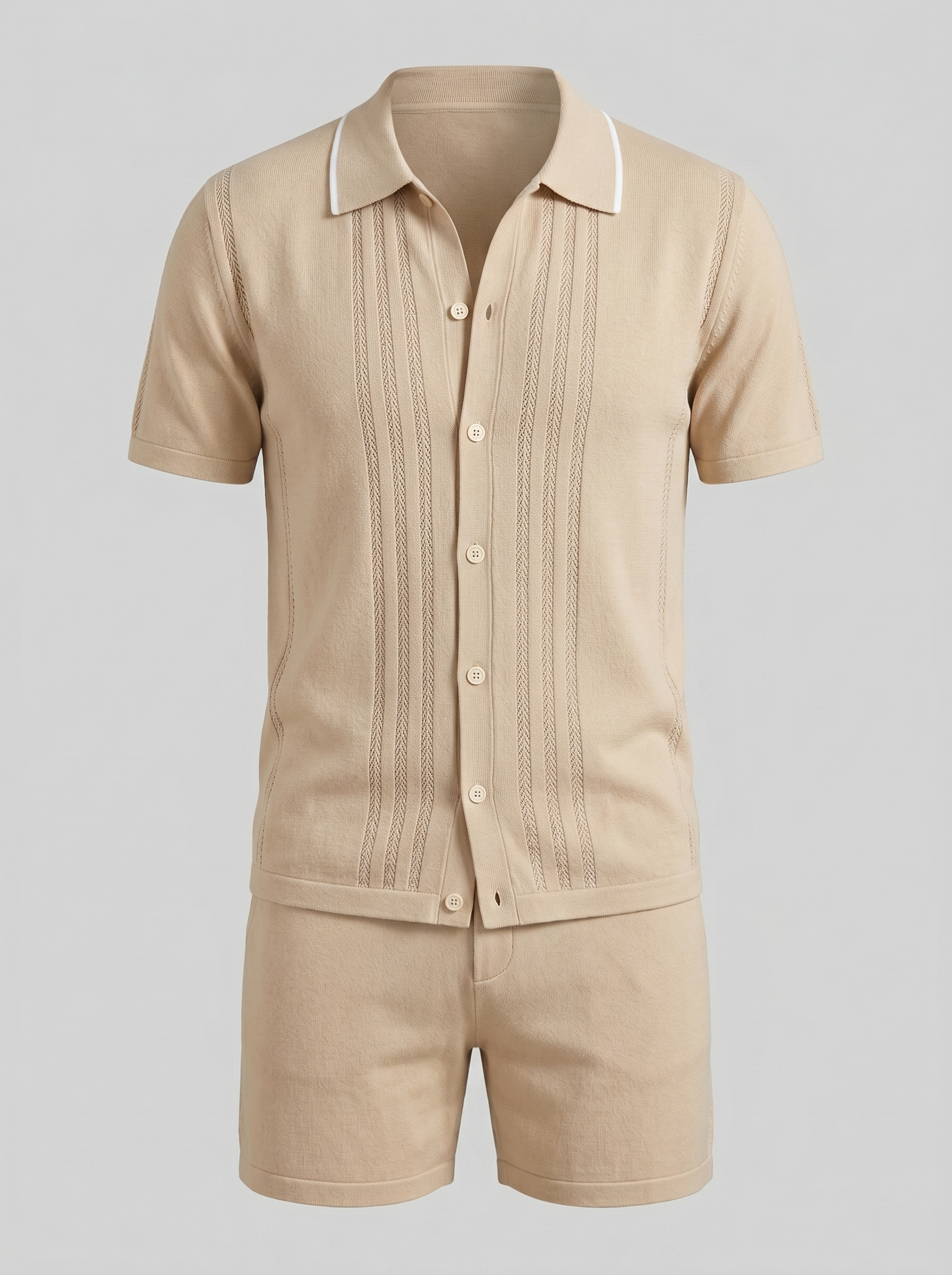 Conjunto Malha Dois Peças Homem Cintura Elástica Casual