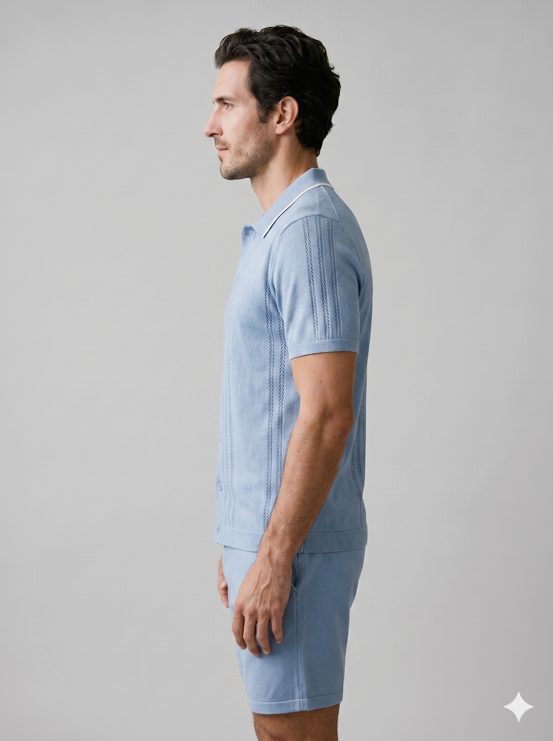 Conjunto Malha Dois Peças Homem Cintura Elástica Casual