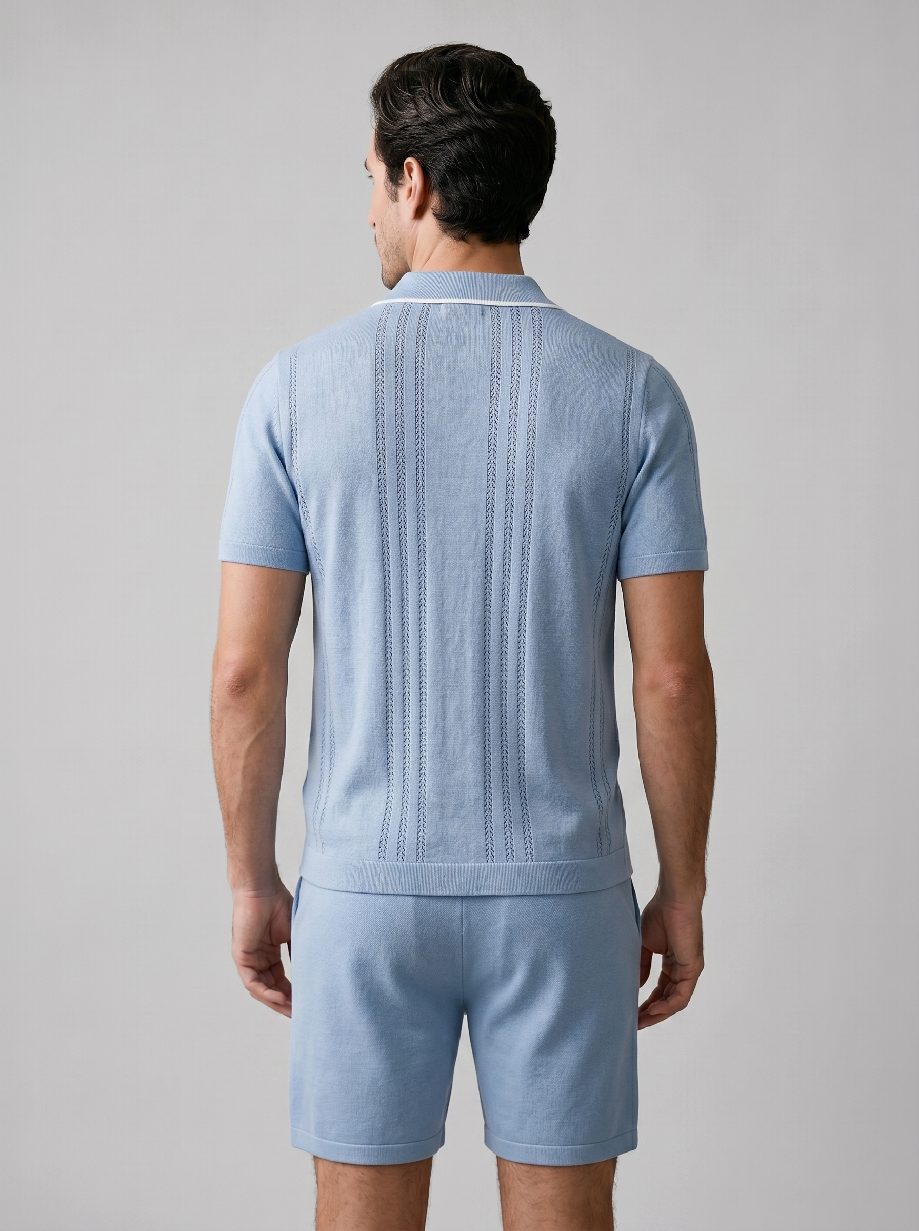 Conjunto Malha Dois Peças Homem Cintura Elástica Casual