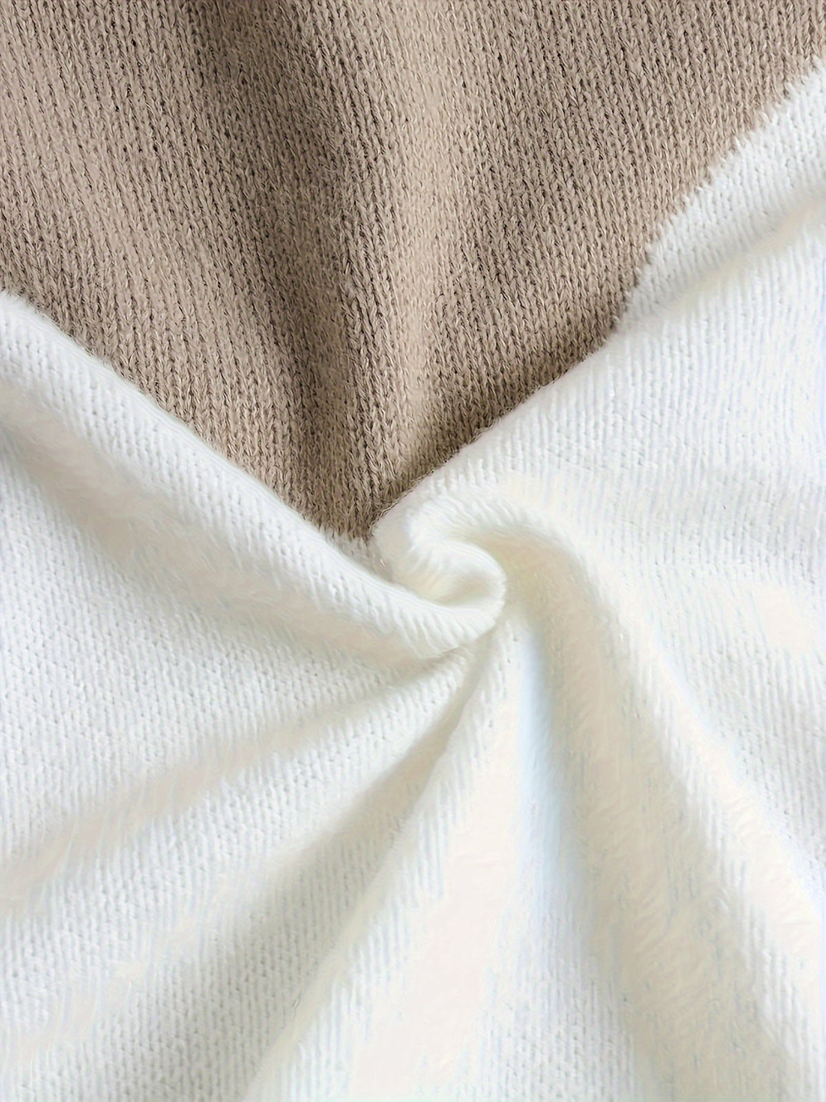 Knusse Gebreide Hoodie met Colorblock en Koordkap voor Dames