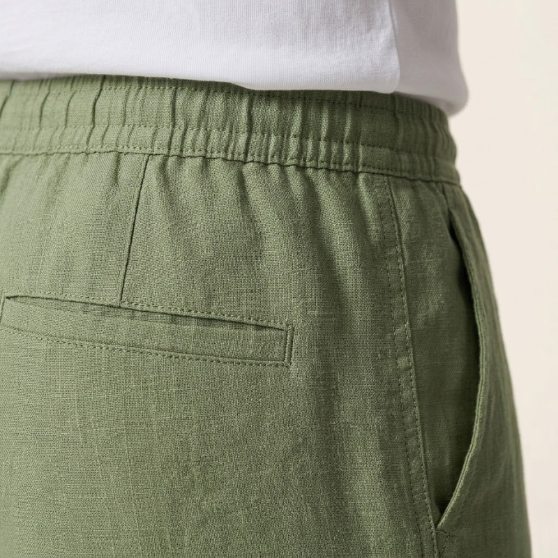 Linnen Broek Heren Rechte Pasvorm Elegant Zomer
