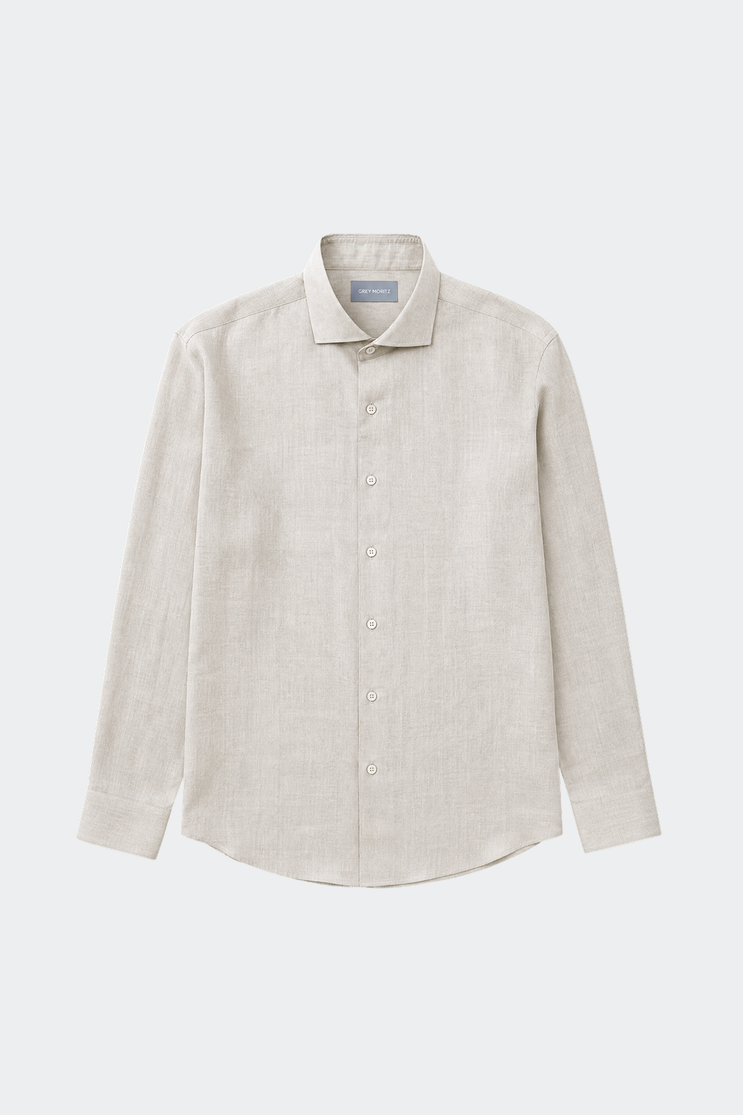 Linned skjorte til herrer, relaxed fit, spread krave