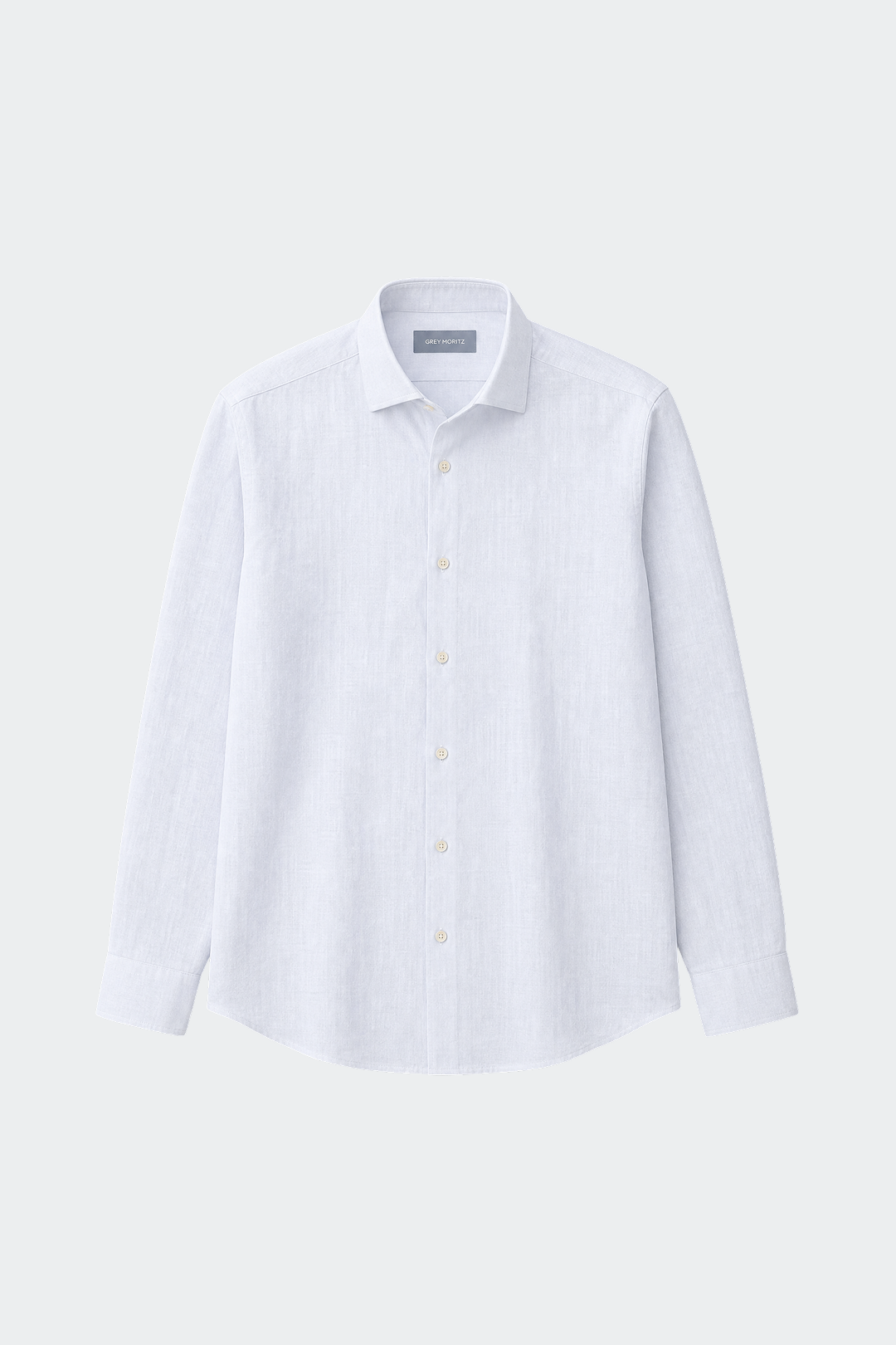 Linned skjorte til herrer, relaxed fit, spread krave