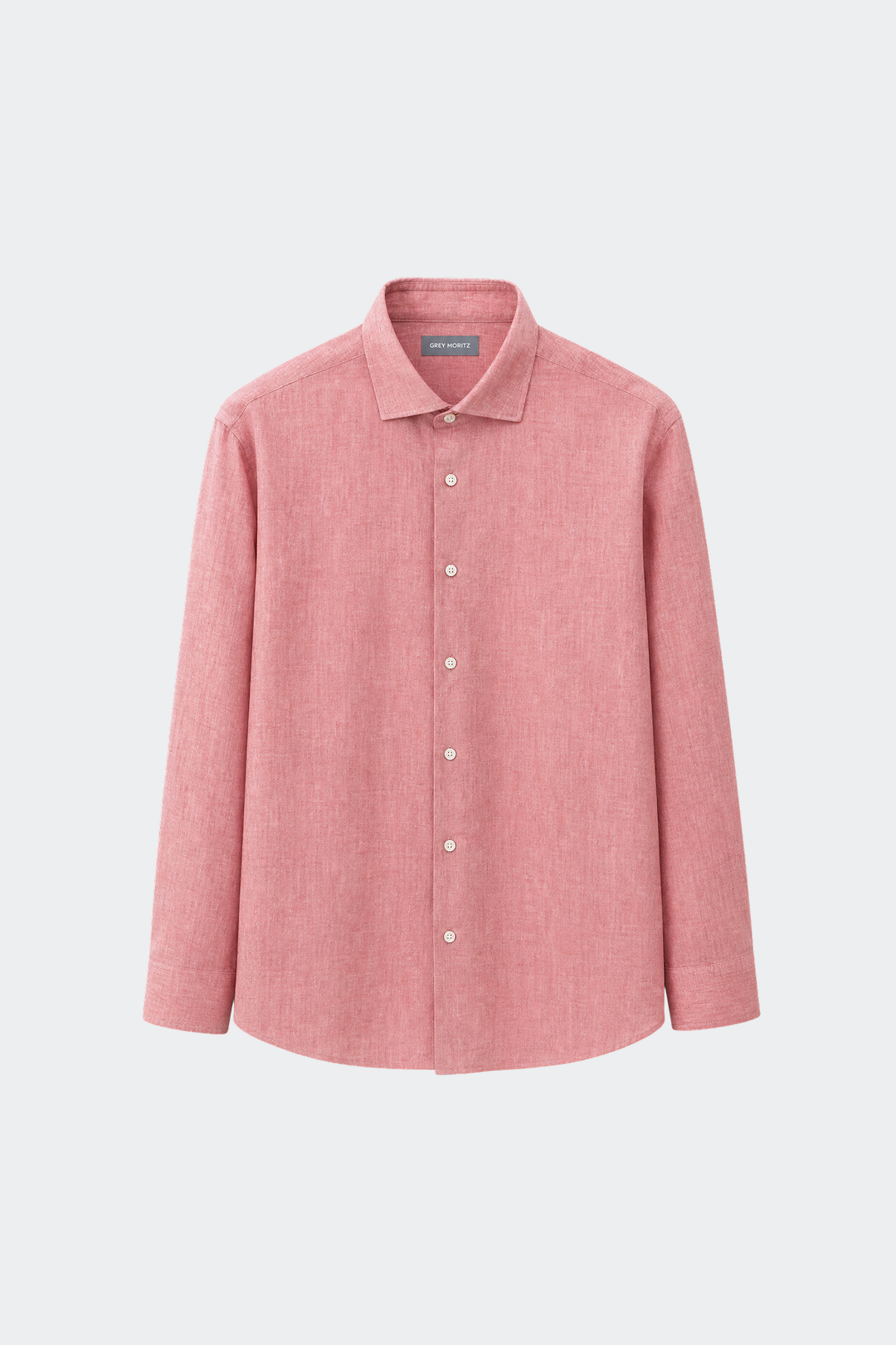 Linned skjorte til herrer, relaxed fit, spread krave