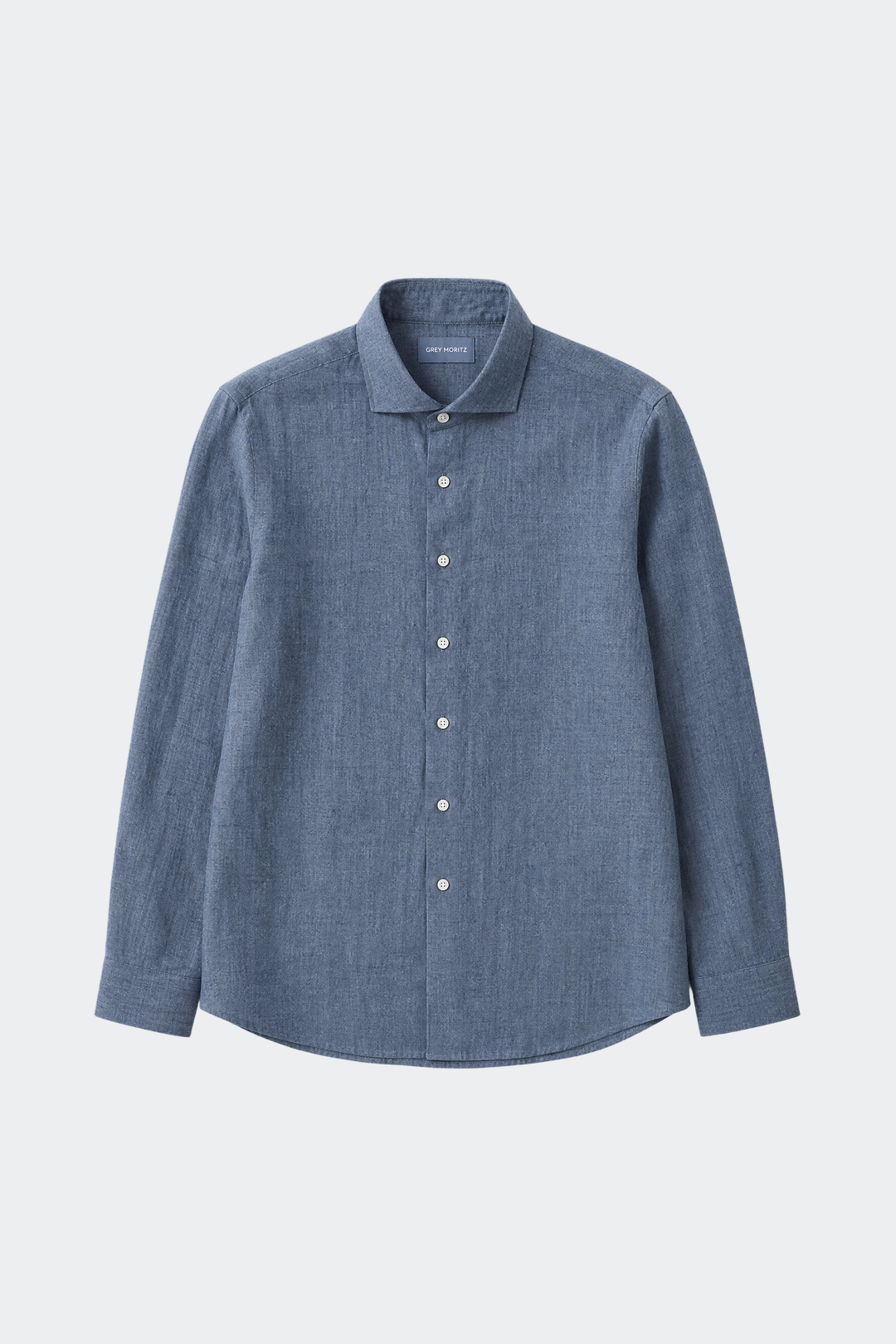 Linned skjorte til herrer, relaxed fit, spread krave