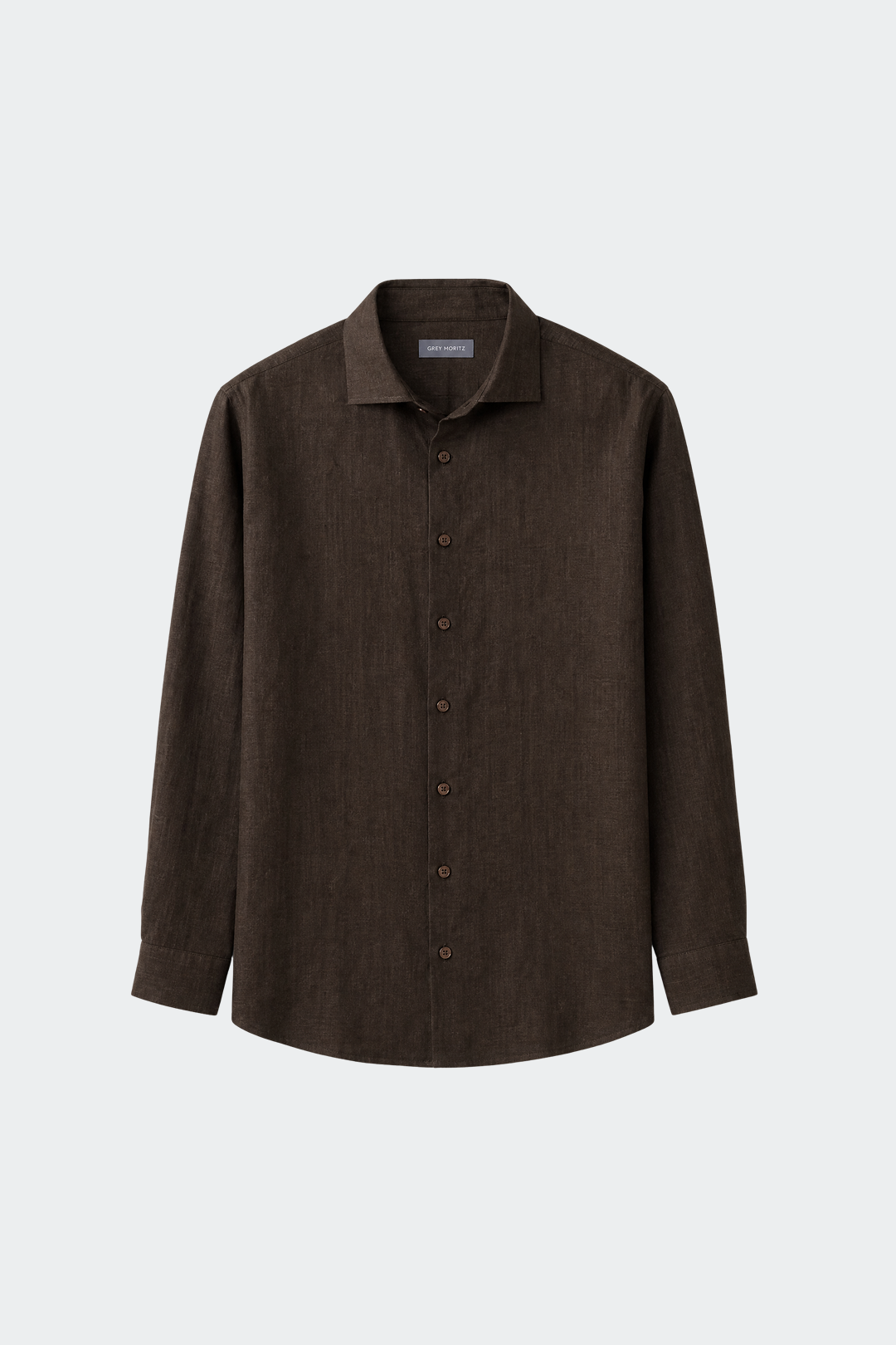 Linned skjorte til herrer, relaxed fit, spread krave