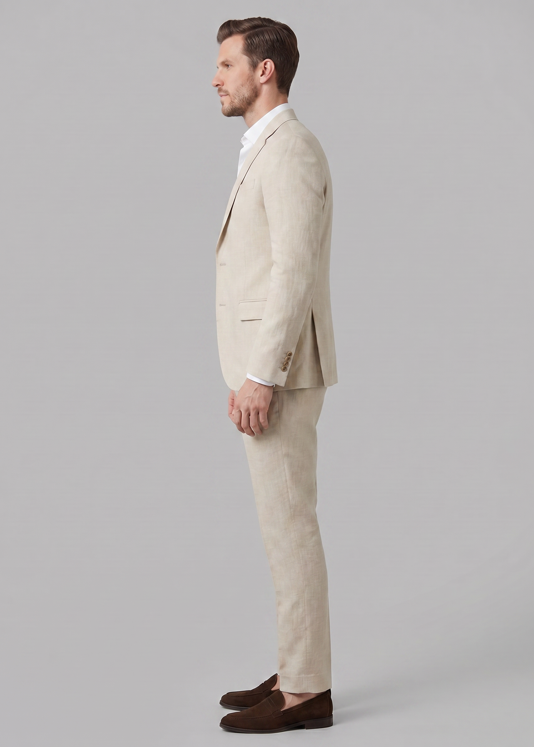 Linen Suit Men Wedding Formal Summer