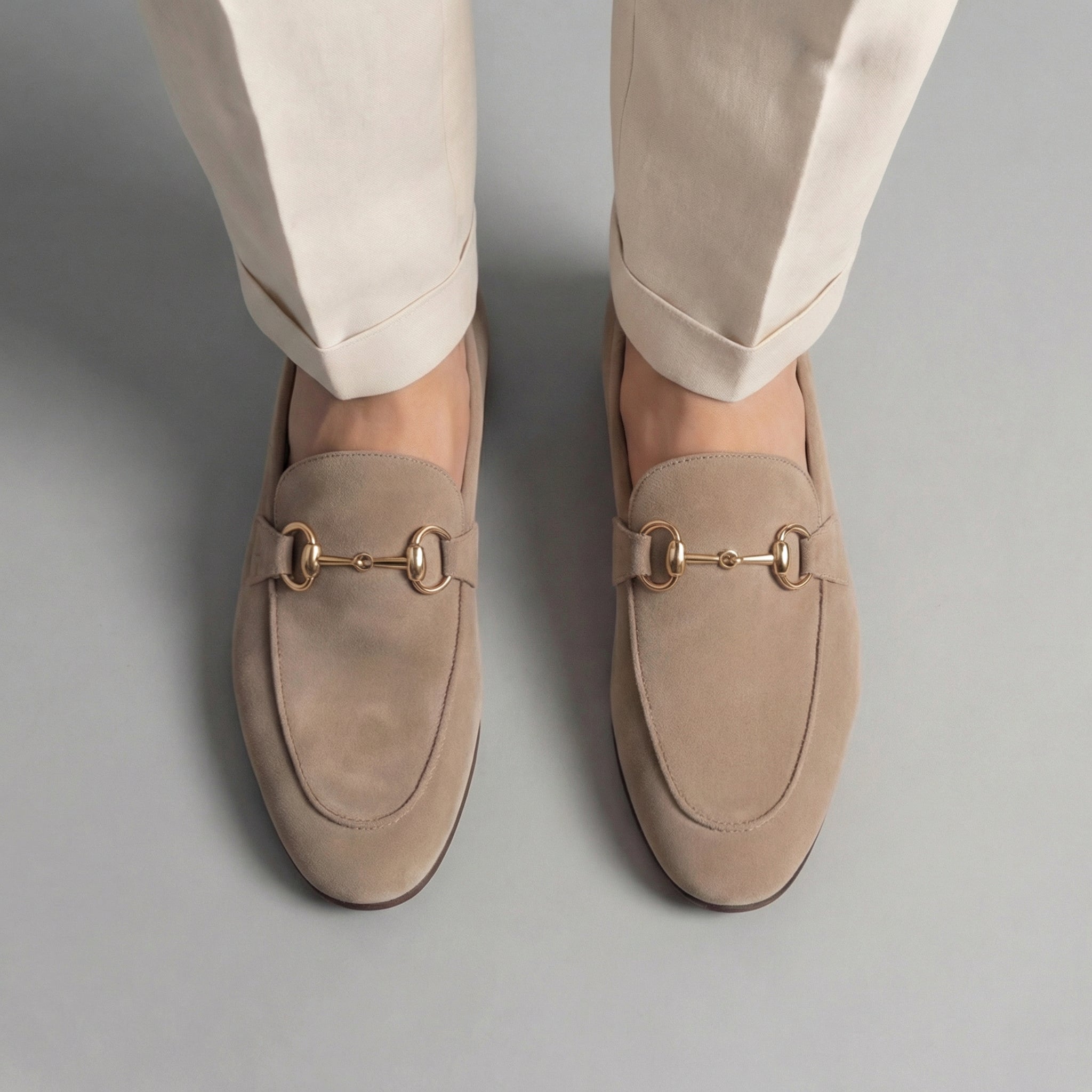 Mocassins Homem Camurça Detalhe Horsebit Casual Formal