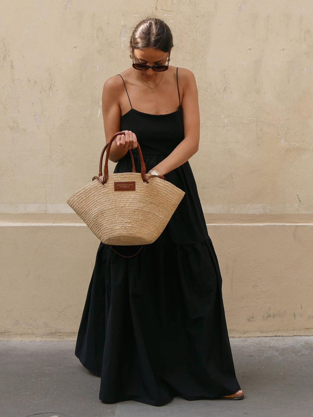 Vestido Maxi Mujer Espalda Descubierta Tirantes Espagueti Mangas Largas Verano