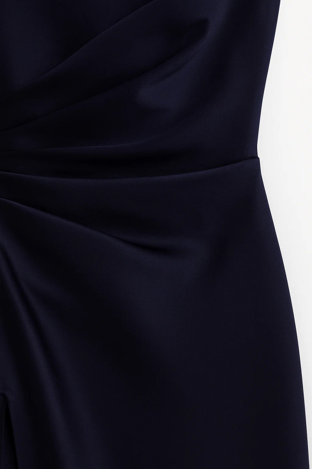 Maxikjole dame one shoulder høj slids festlig