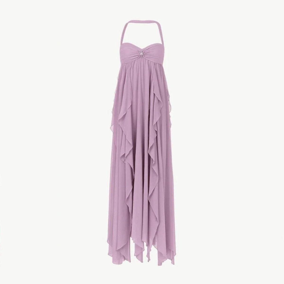 Maxi Jurk Dames Open Rug Avond Chiffon