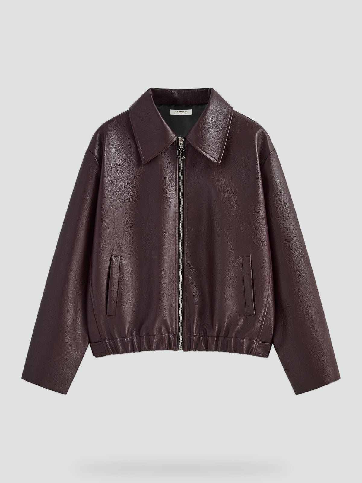 JOSETTE - OVERSIZED FAUX LEATHER JACKET WITH ELASTICATED HEM 1