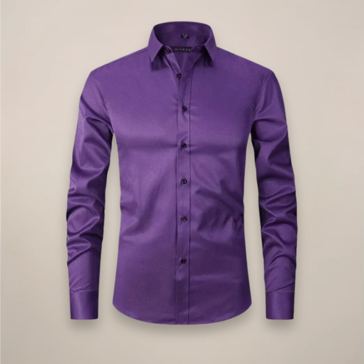 Camisa Hombre Mangas Largas Ajuste Estructurado Arrugado Libre
