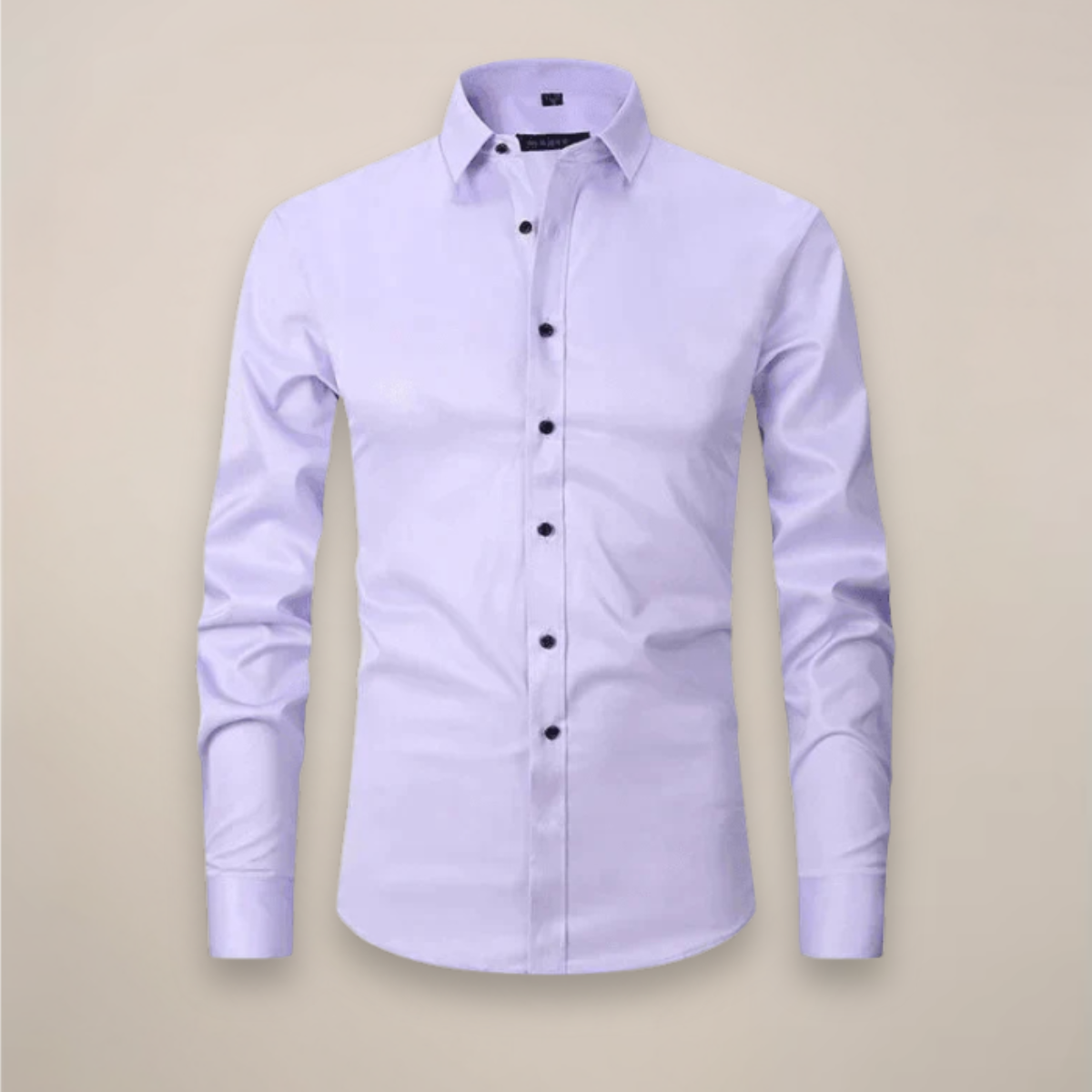 Camisa Hombre Mangas Largas Ajuste Estructurado Arrugado Libre