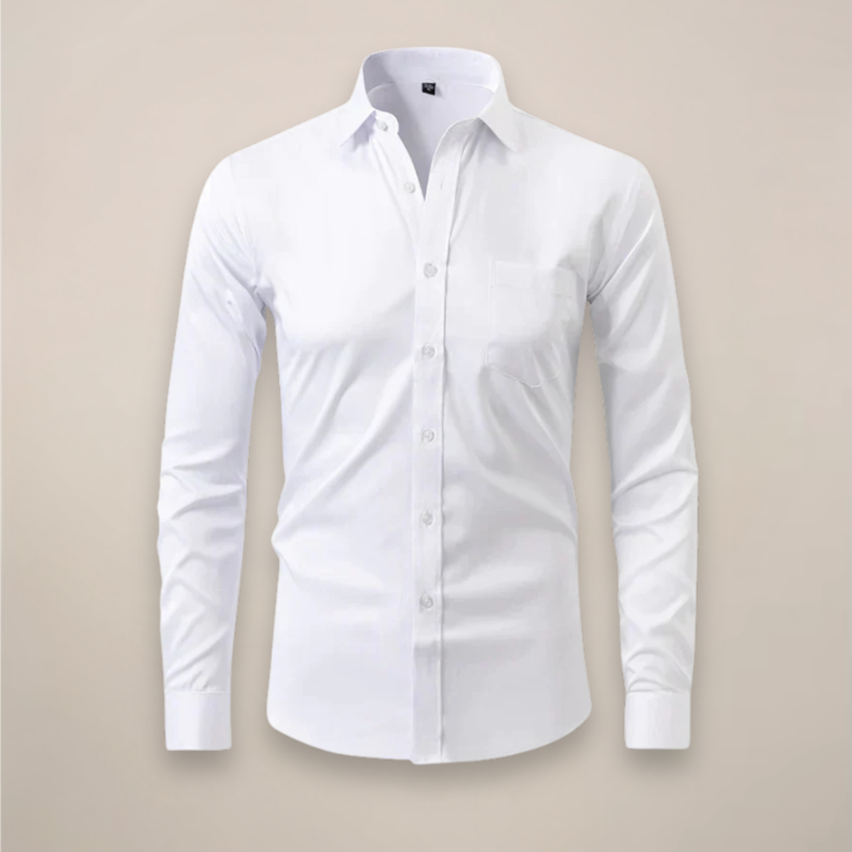 Camisa Hombre Mangas Largas Ajuste Estructurado Arrugado Libre