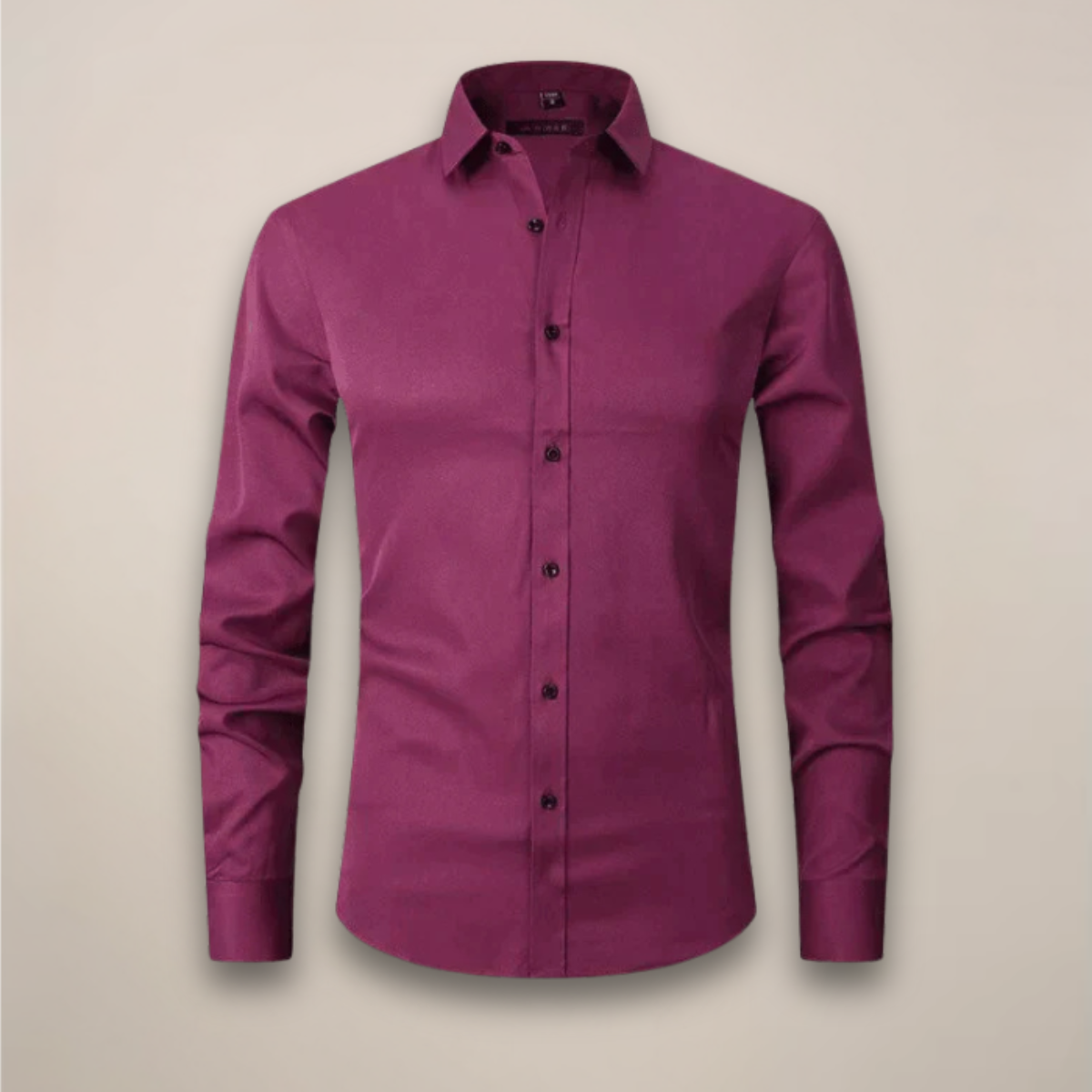Camisa Hombre Mangas Largas Ajuste Estructurado Arrugado Libre