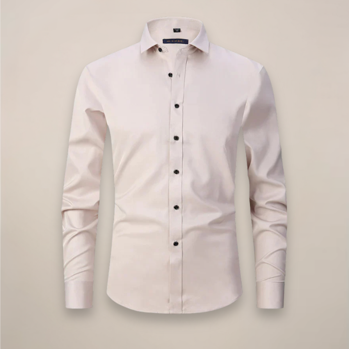 Camisa Hombre Mangas Largas Ajuste Estructurado Arrugado Libre