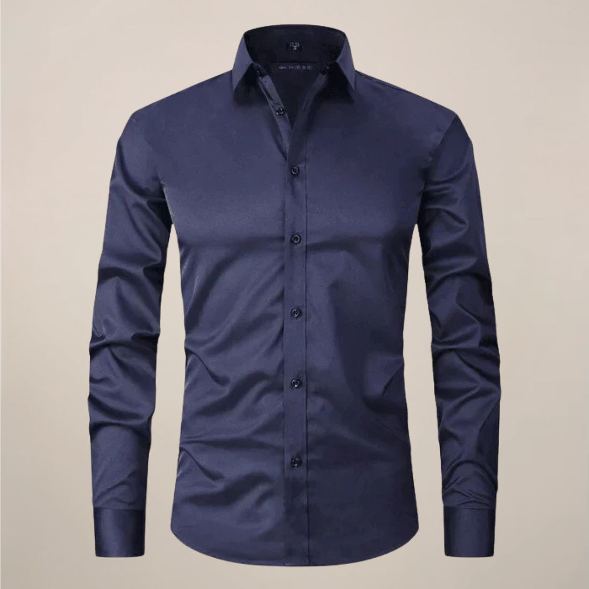 Camisa Hombre Mangas Largas Ajuste Estructurado Arrugado Libre